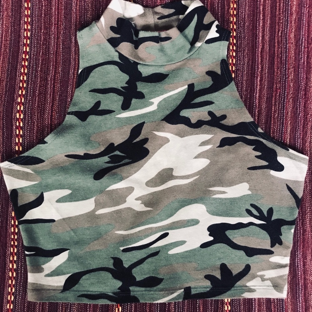Camo Crop Top